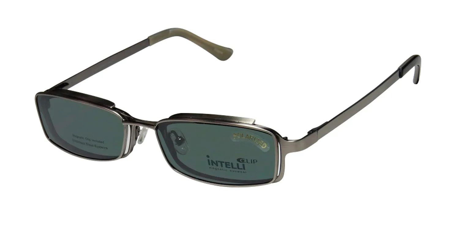 Elite Eyewear 758 brush silver Eyeglasses Brushed Silver 51mm Unisex