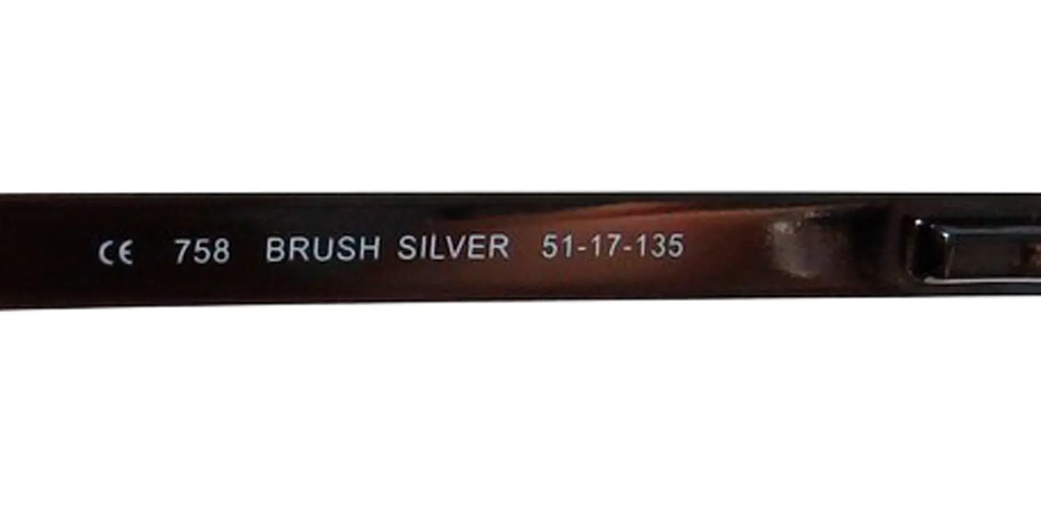 Elite Eyewear 758 brush silver Eyeglasses Brushed Silver 51mm Unisex 9