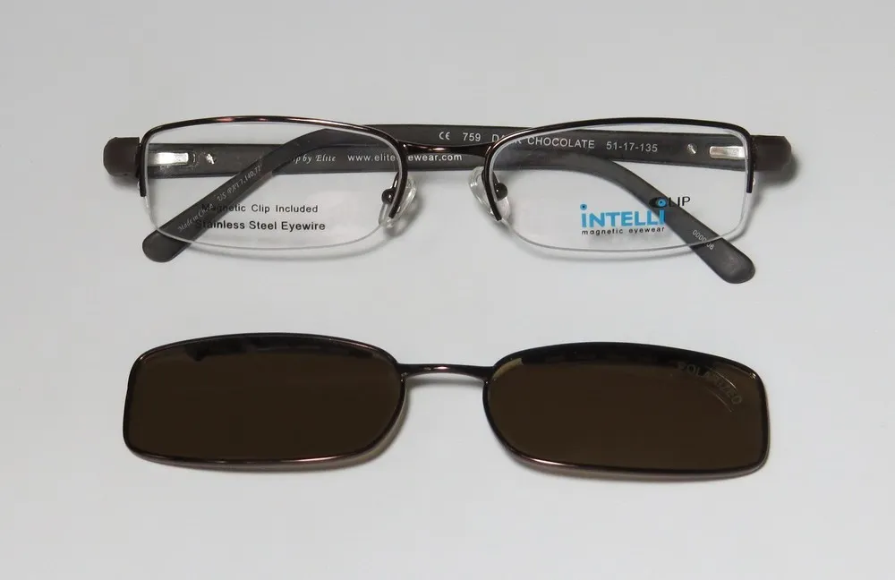Elite Eyewear 759 dark chocolate Eyeglasses Dark Chocolate 51mm Unisex 3