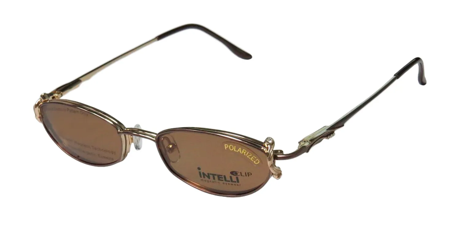 Elite Eyewear Intelli Clip 750 brown Eyeglasses Brown 47mm