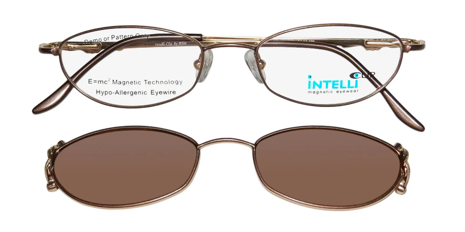Elite Eyewear Intelli Clip 750 brown Eyeglasses Brown 47mm 3