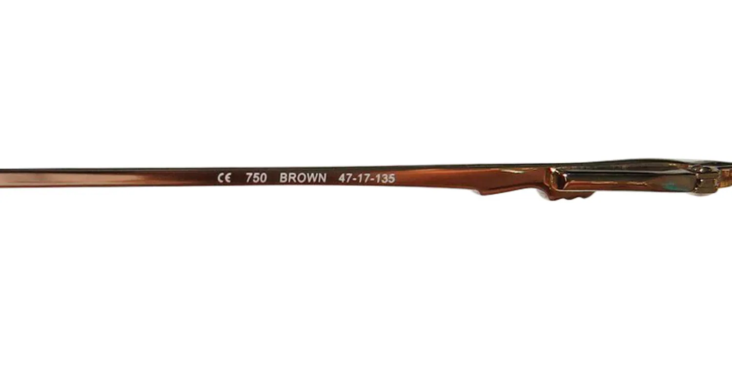 Elite Eyewear Intelli Clip 750 brown Eyeglasses Brown 47mm 9