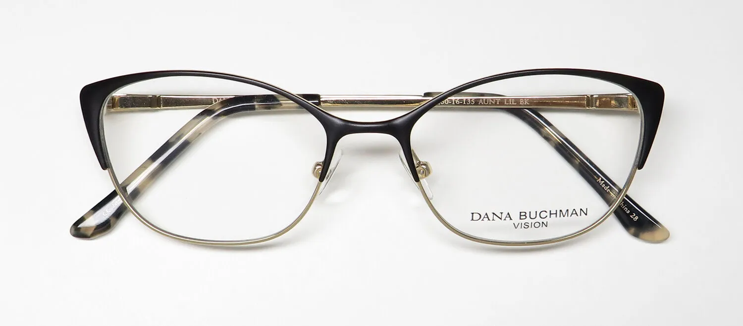 Dana Buchman Aunt Lil bk Eyeglasses Black 50mm 2
