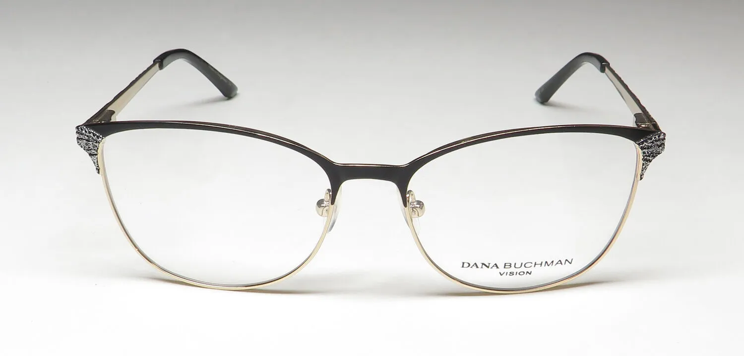 Dana Buchman Heather bk Eyeglasses Black 53mm 3