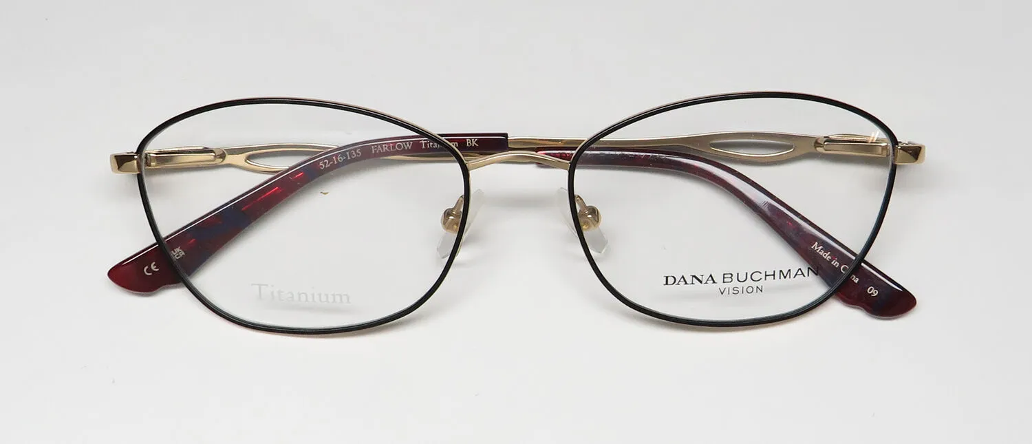 Dana Buchman Farlow bk Eyeglasses Black 52mm 2