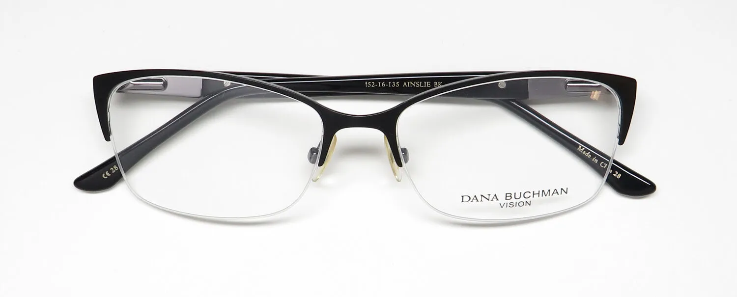 Dana Buchman Ainslie bk Eyeglasses Black 52mm 2