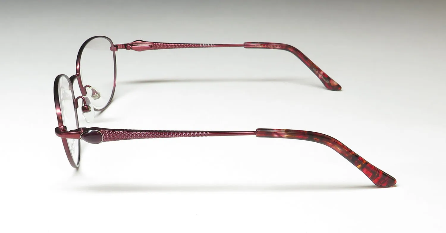 Dana Buchman Jezelle bu Eyeglasses Burgundy 52mm 4
