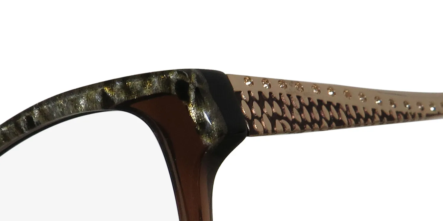Dana Buchman Rosamund bu Eyeglasses Burgundy Snake 51mm 6