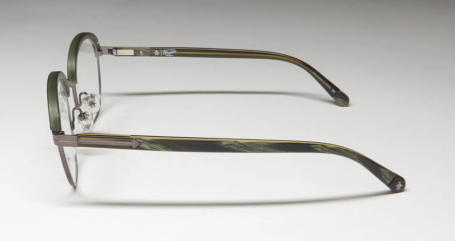 Original Penguin The Jackson ol Eyeglasses Burnt Olive Gunmetal 49mm 4