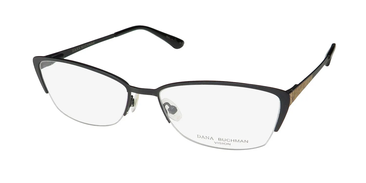 Dana Buchman Nala bk Eyeglasses Black Gold 53mm