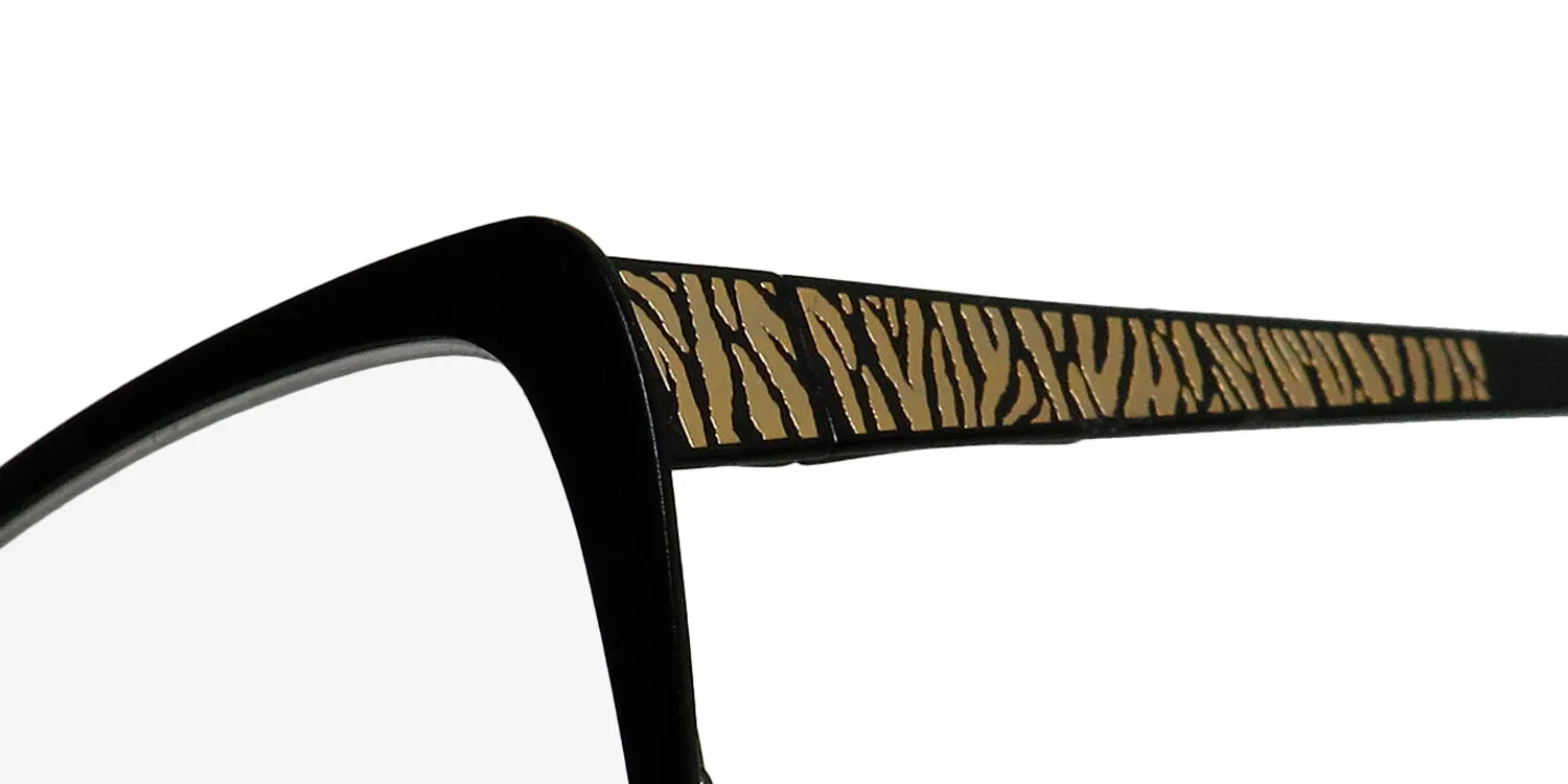 Dana Buchman Nala bk Eyeglasses Black Gold 53mm 6