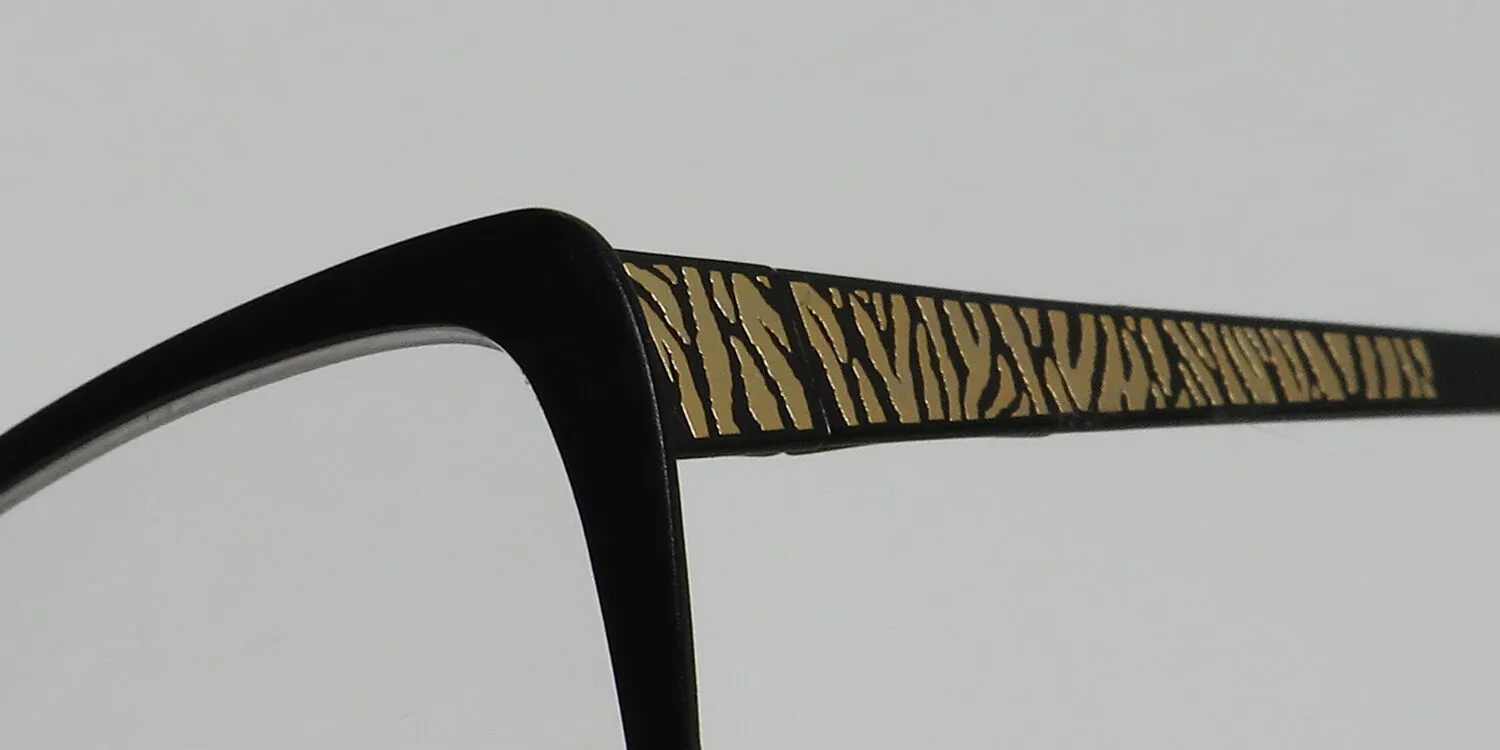 Dana Buchman Nala bk Eyeglasses Black Gold 55mm 6