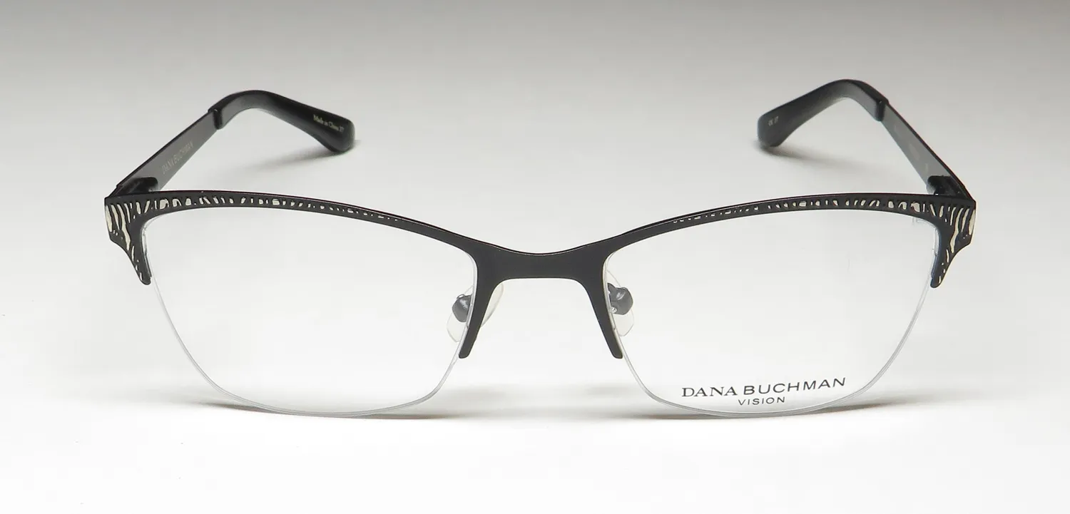 Dana Buchman Cordelia bk Eyeglasses Black Silver 50mm 3