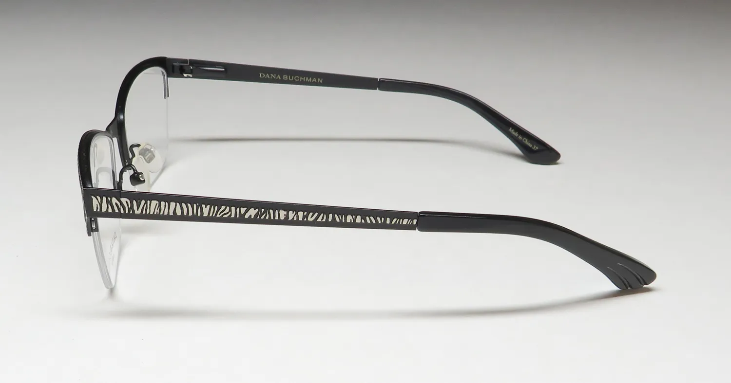 Dana Buchman Cordelia bk Eyeglasses Black Silver 50mm 4