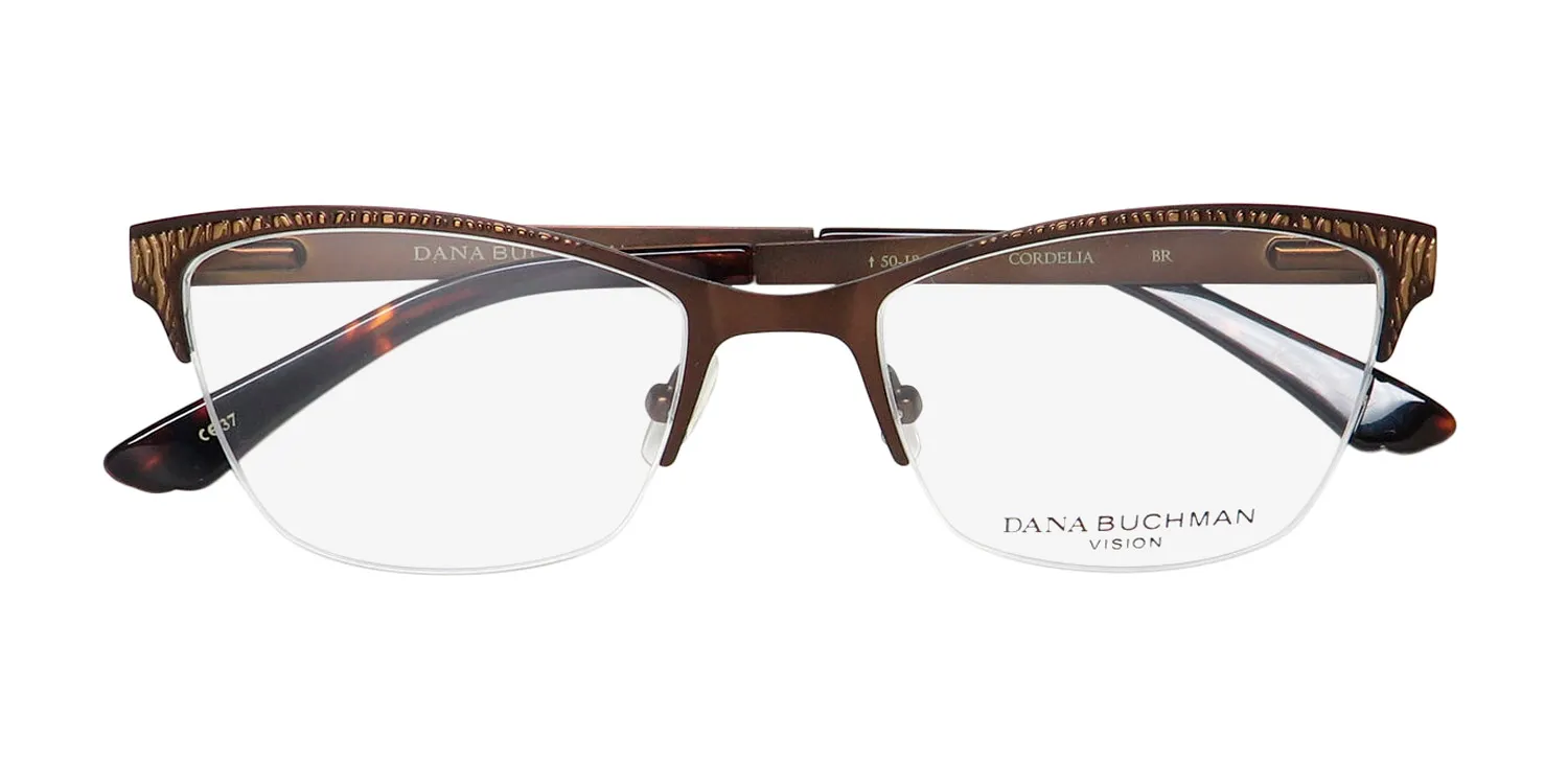 Dana Buchman Cordelia br Eyeglasses Brown Gold 50mm 2