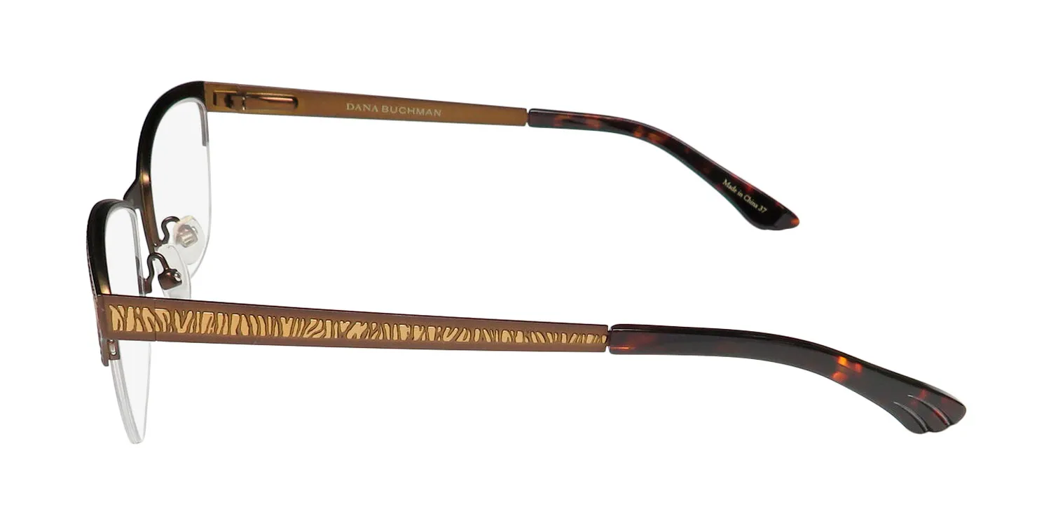 Dana Buchman Cordelia br Eyeglasses Brown Gold 50mm 4