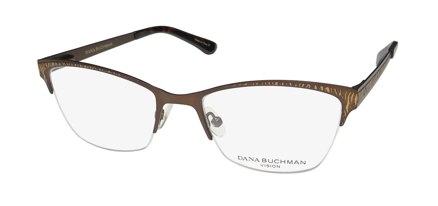 Dana Buchman Cordelia br Eyeglasses Brown Gold 52mm