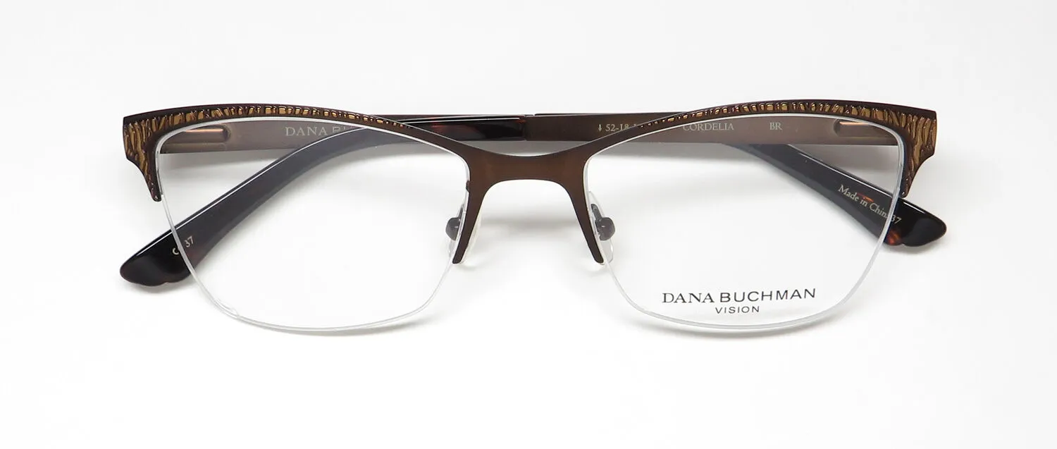 Dana Buchman Cordelia br Eyeglasses Brown Gold 52mm 2