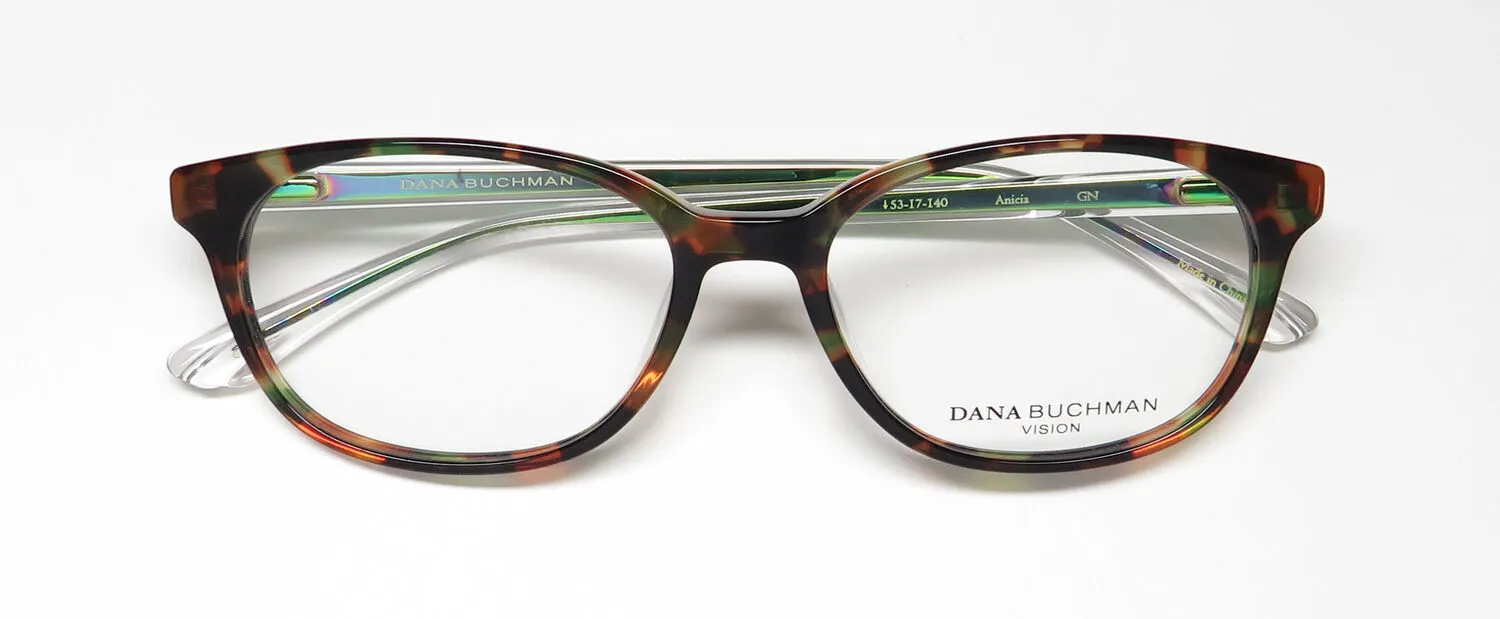 Dana Buchman Anicia gn Eyeglasses Green Tortoise 53mm 2
