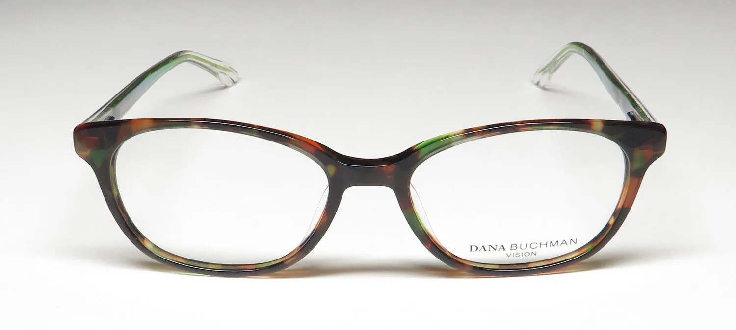 Dana Buchman Anicia gn Eyeglasses Green Tortoise 53mm 3