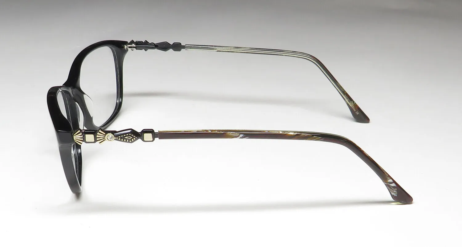Dana Buchman Lillie eb Eyeglasses Ebony 52mm 4