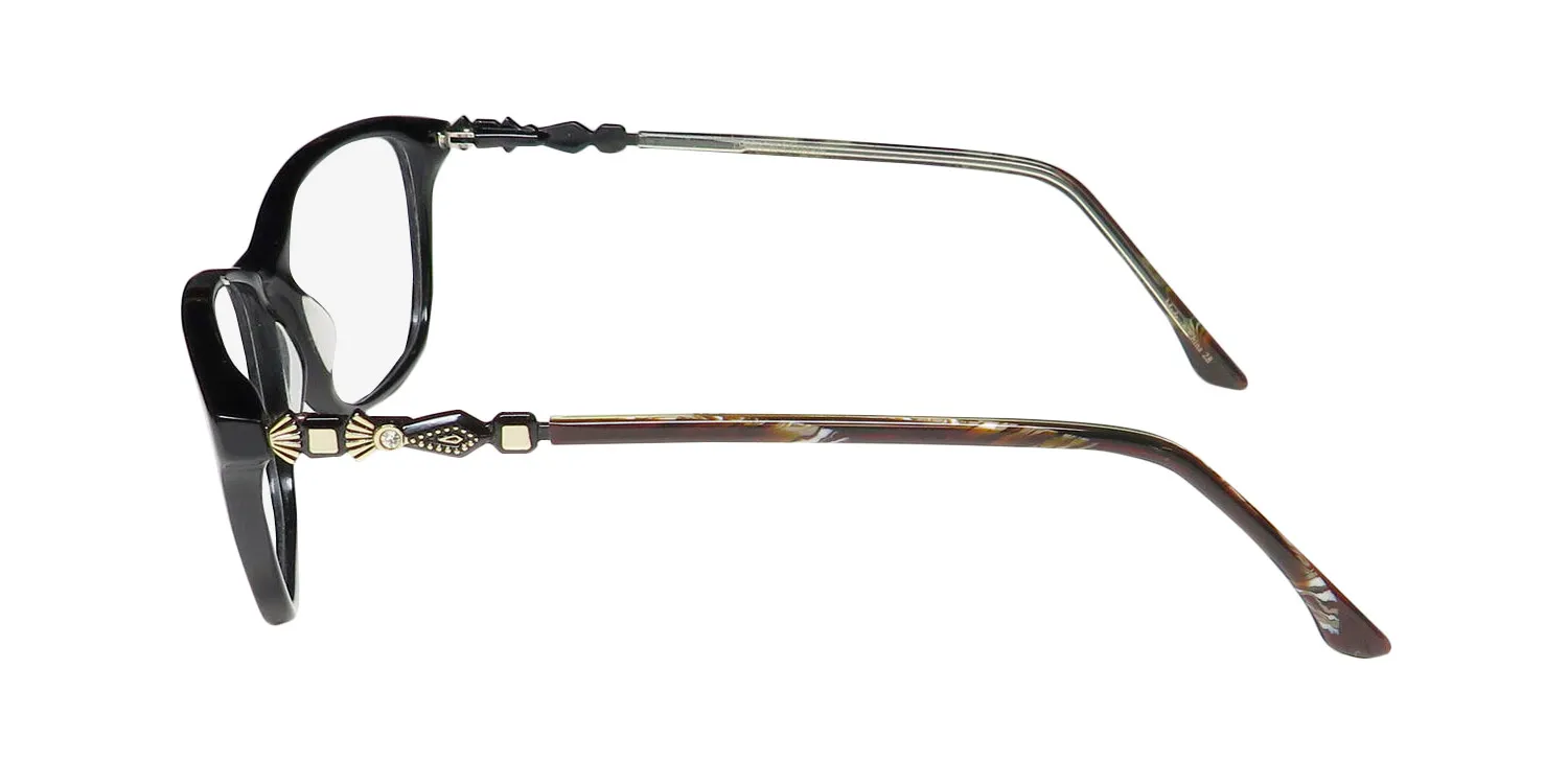 Dana Buchman Lillie eb Eyeglasses Ebony 54mm 4