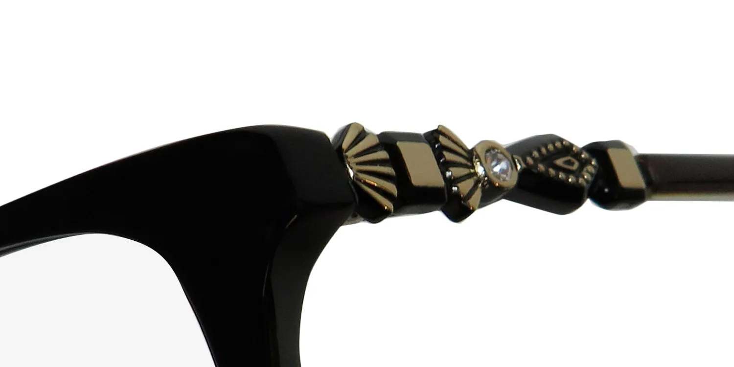 Dana Buchman Lillie eb Eyeglasses Ebony 54mm 6