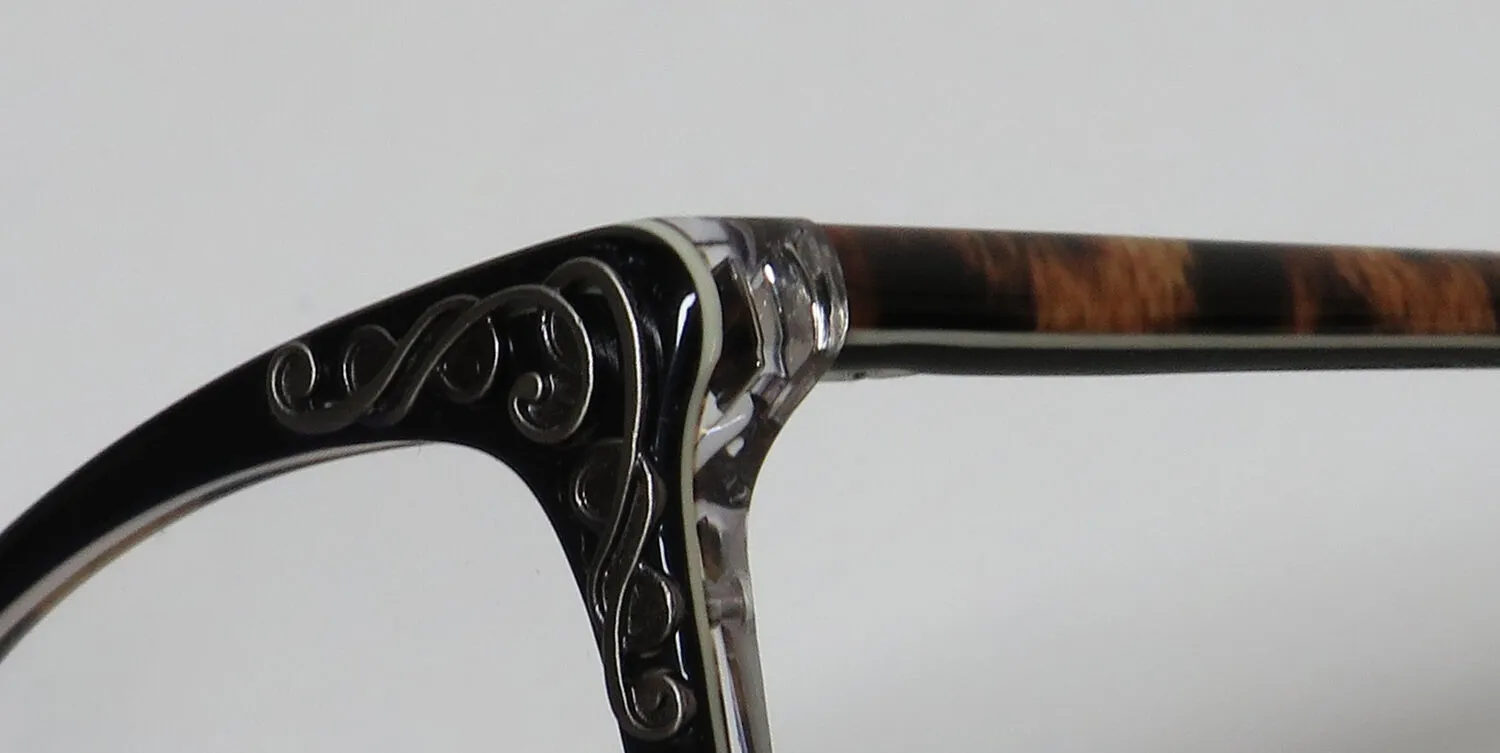 Dana Buchman Queen Anne bk Eyeglasses Black Cheetah 52mm 6