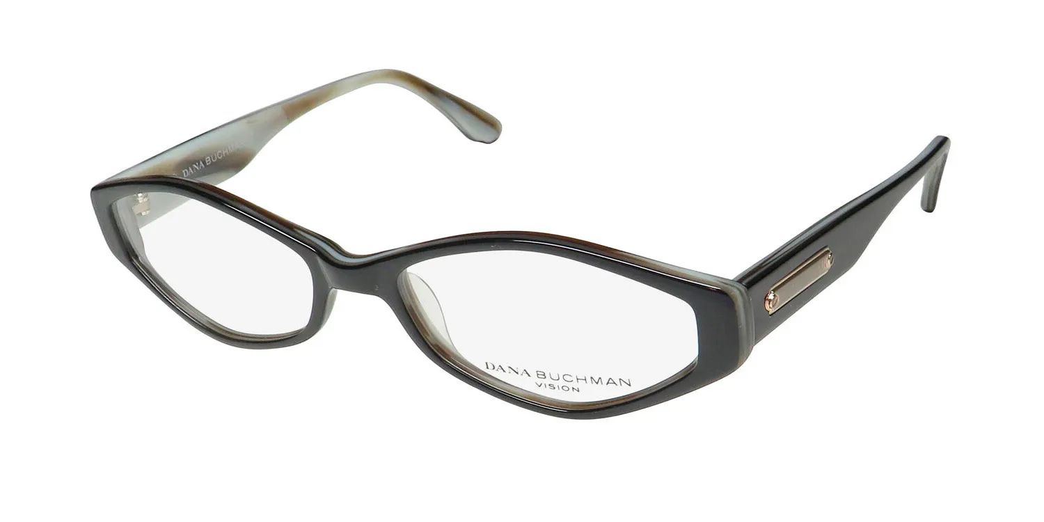 Dana Buchman Shelby bk Eyeglasses Black Ivory 51mm