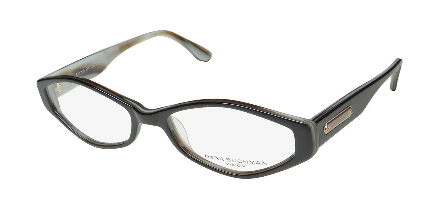 Dana Buchman Shelby bk Eyeglasses Black Ivory 53mm