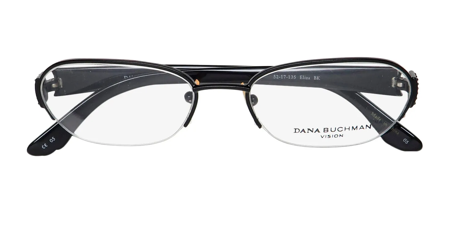 Dana Buchman Eliza bk Eyeglasses Black 52mm 2