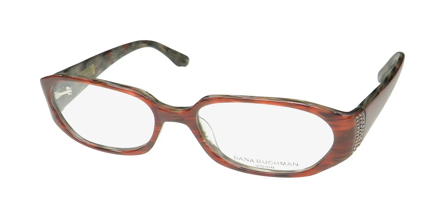 Dana Buchman Opal bu Eyeglasses Burgundy Horn 53mm