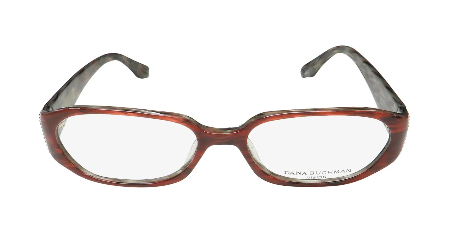 Dana Buchman Opal bu Eyeglasses Burgundy Horn 53mm 3