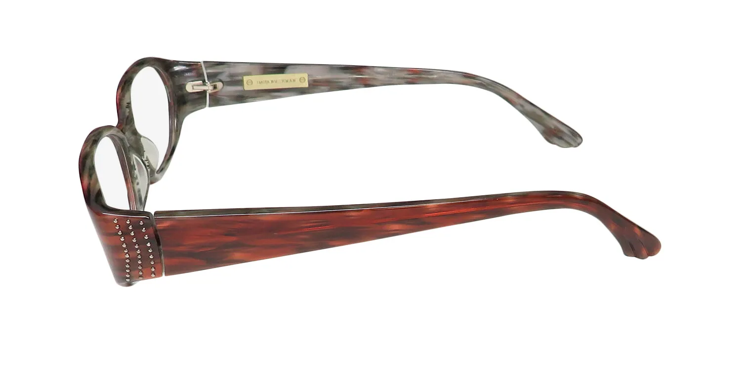 Dana Buchman Opal bu Eyeglasses Burgundy Horn 53mm 4