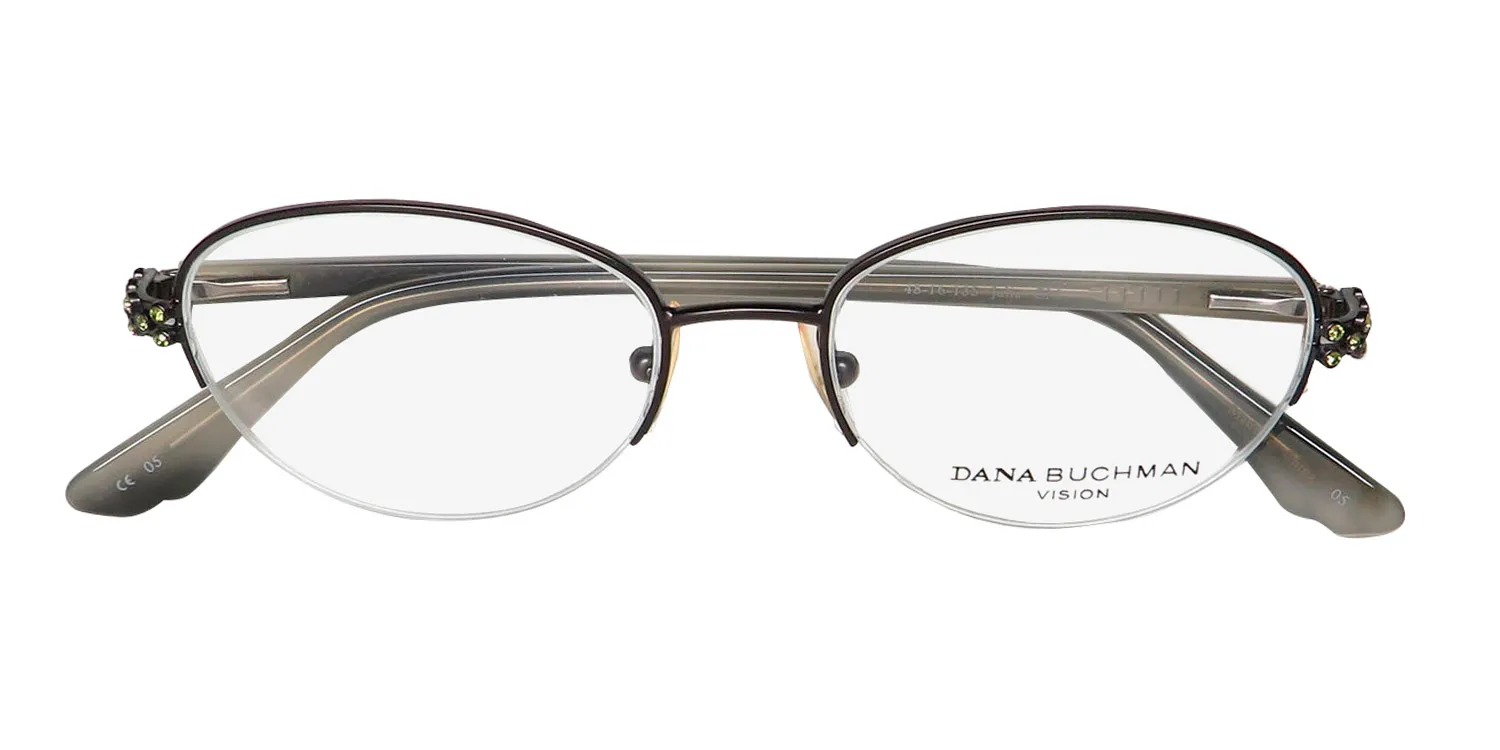 Dana Buchman Julia gm Eyeglasses Dark Satin Gunmetal 48mm 2