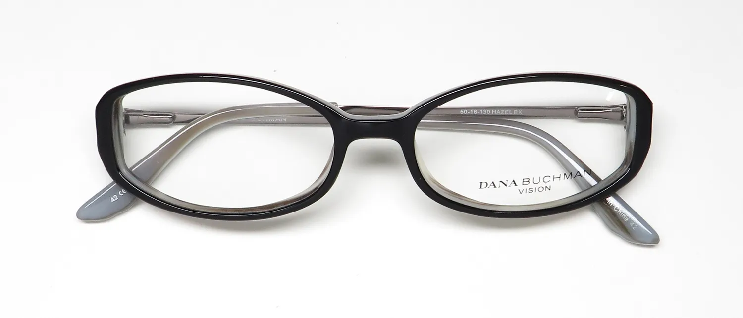 Dana Buchman Hazel bk Eyeglasses Black Ivory 50mm 2