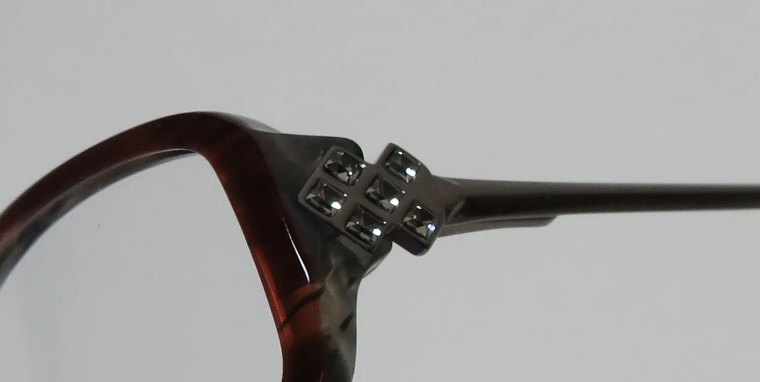 Dana Buchman Hazel bu Eyeglasses Burgundy Horn 50mm 6
