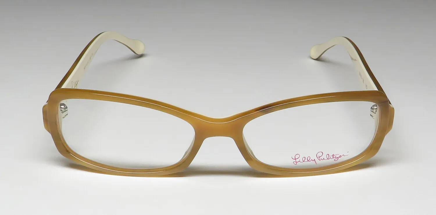 Lilly Pulitzer Tessa ho Eyeglasses Honey 50mm 3