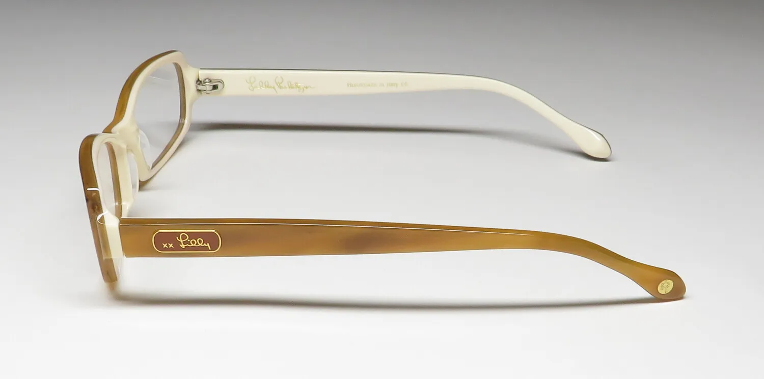 Lilly Pulitzer Tessa ho Eyeglasses Honey 50mm 4