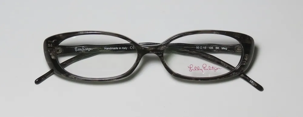 Lilly Pulitzer Meg bk Eyeglasses Black Horn With Glitter 50mm 2