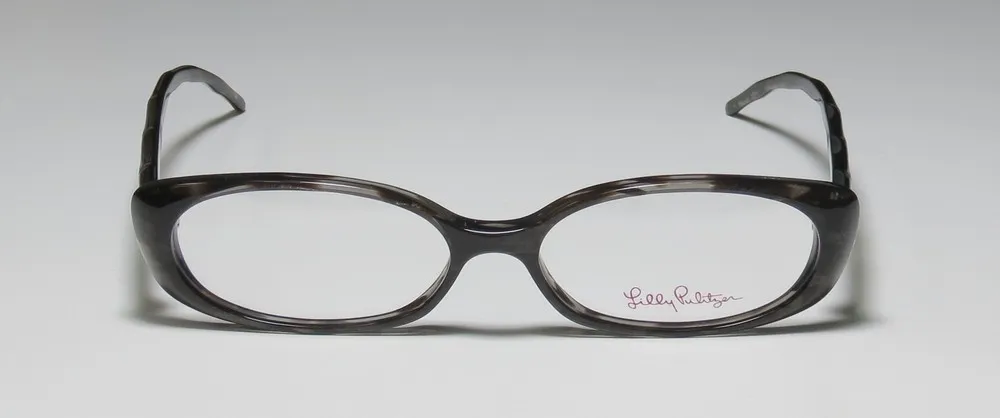 Lilly Pulitzer Meg bk Eyeglasses Black Horn With Glitter 50mm 3