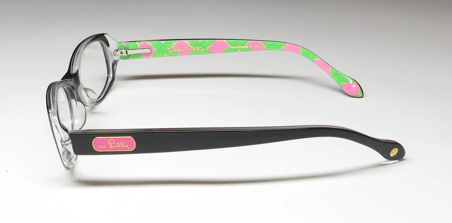 Lilly Pulitzer Claudia bk Eyeglasses Black 44mm 4