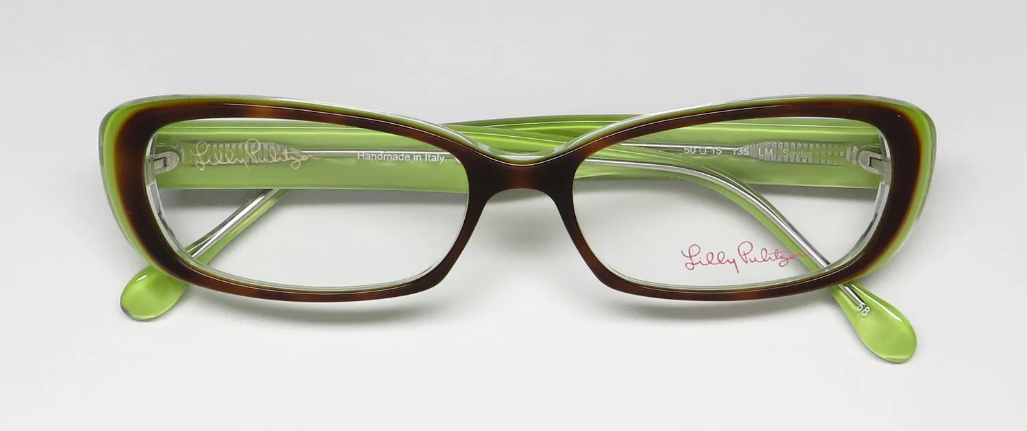Lilly Pulitzer Saylie lm Eyeglasses Tortoise Lime 50mm 2