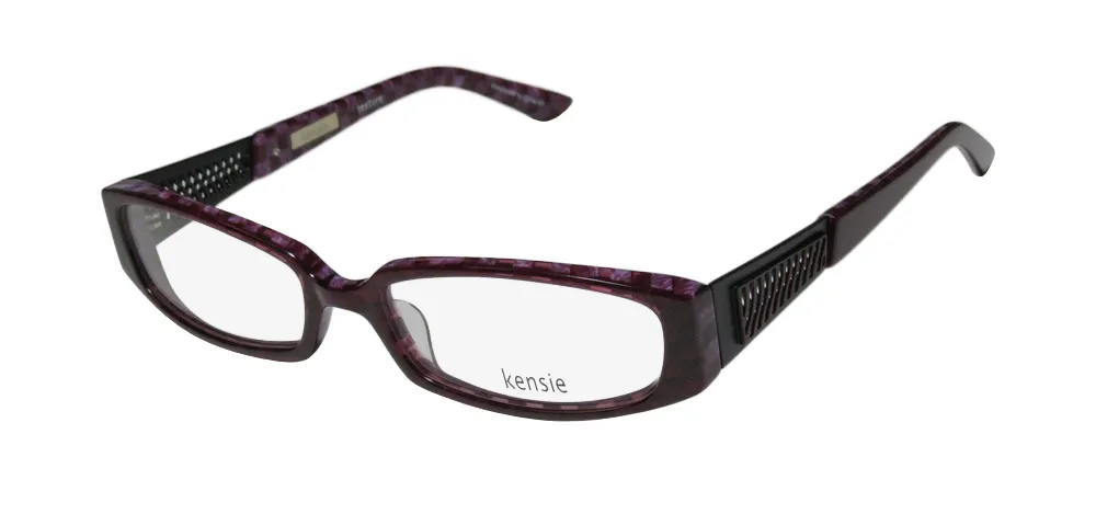 Kensie Texture vi Eyeglasses Square Pattern Burgundy 50mm