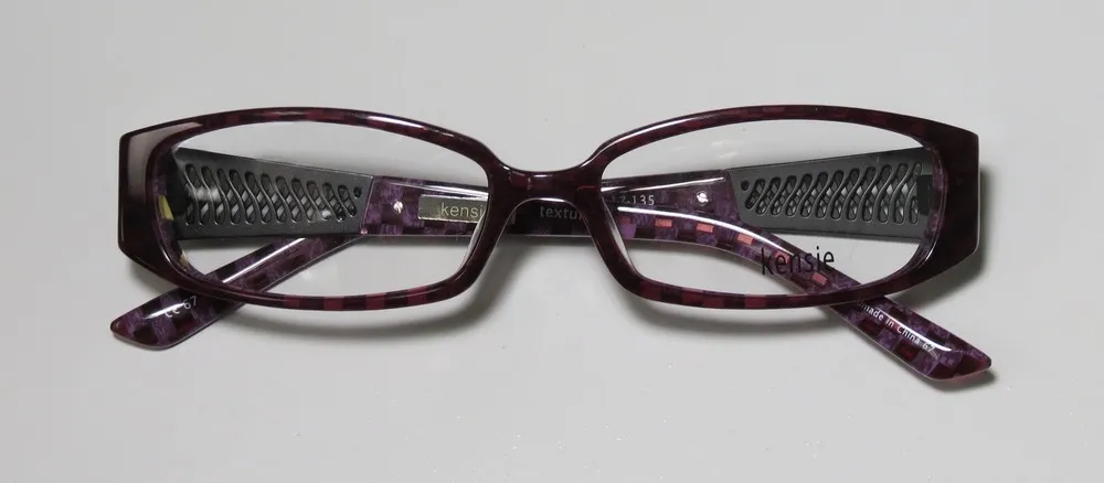 Kensie Texture vi Eyeglasses Square Pattern Burgundy 50mm 2
