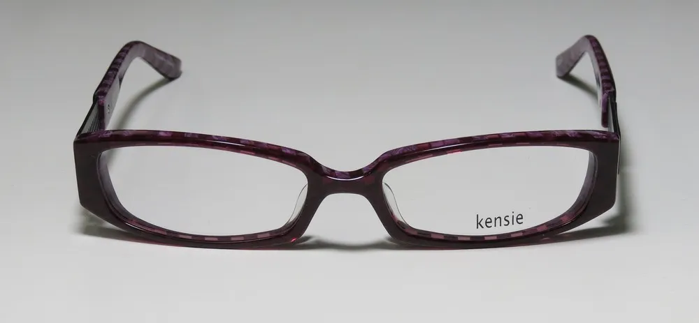 Kensie Texture vi Eyeglasses Square Pattern Burgundy 50mm 3