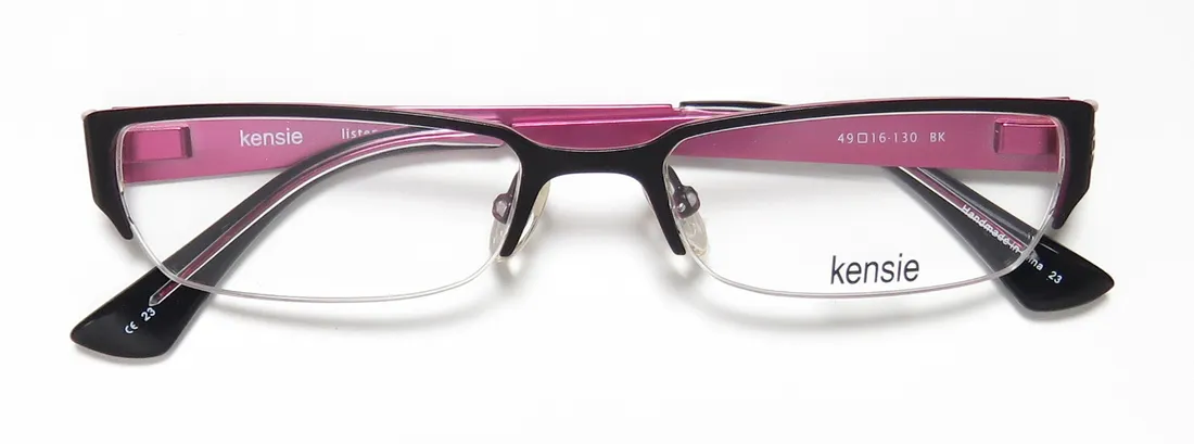 Kensie Listen bk Eyeglasses Black 49mm 2