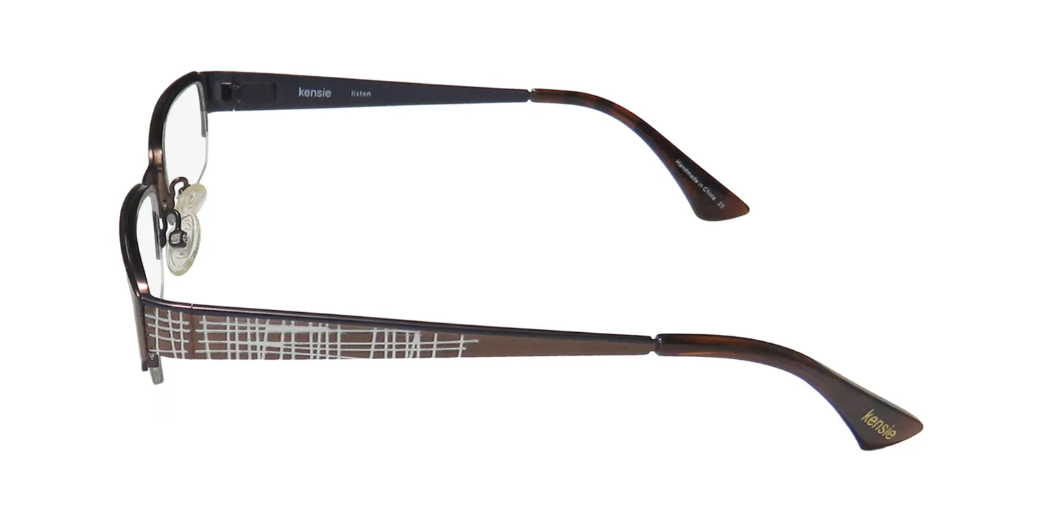 Kensie Listen br Eyeglasses Matte Brown 49mm 4