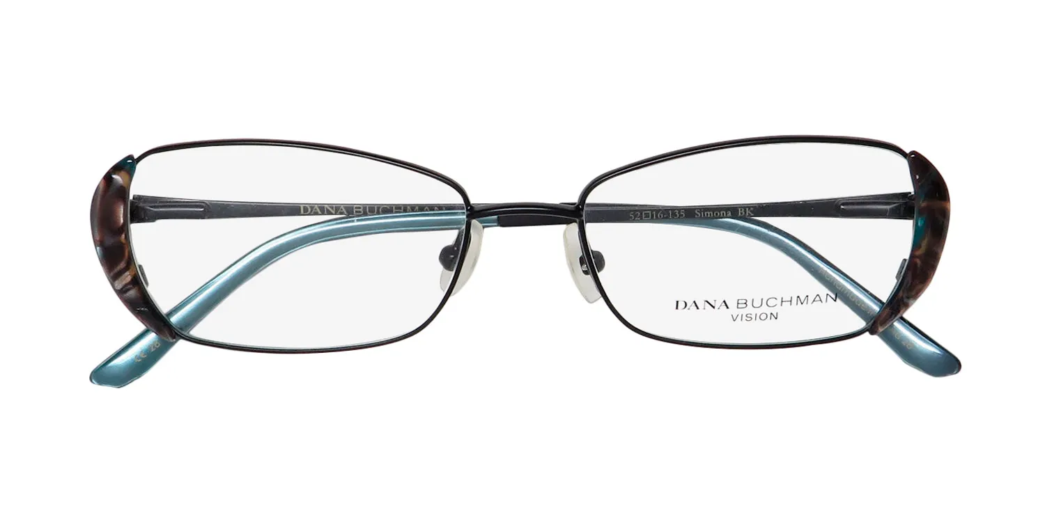 Dana Buchman Simona bk Eyeglasses Black 52mm 2