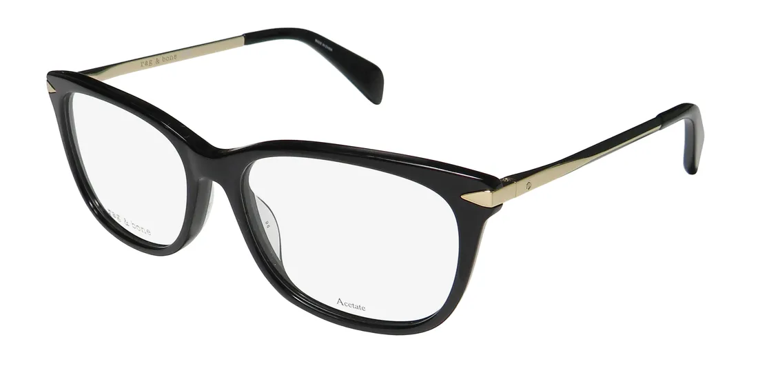Rag & Bone 3006 2m2 Eyeglasses Black Gold 54mm Women